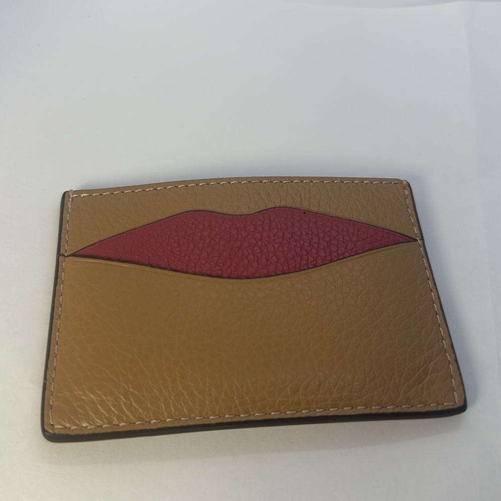 NWT Coach Card Case Wallet Pink Tan Leather Slim ID Holder - Picture 16 of 16